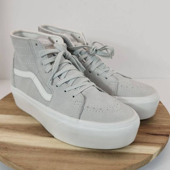Vans Sk8-Hi Tapered Stackform Sneakers Men's 8.5 / Women's 10 Gray Suede - Picture 3 of 11